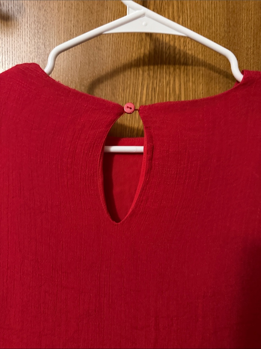 Umgee Red Embroidered Bell-Sleeve Tunic Dress - Picture 8 of 8